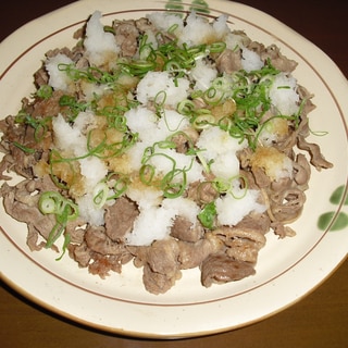 さっぱりたっぷり♪我が家の“牛肉おろしポン酢”